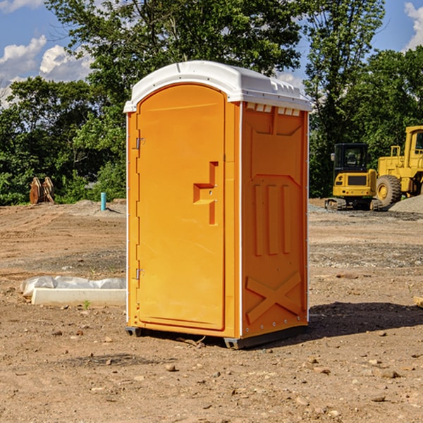 how often are the portable restrooms cleaned and serviced during a rental period in Conyngham PA